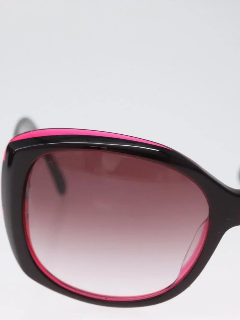 CHANEL COCO Mark Sunglasses plastic Red 5183-A CC Auth BA11304